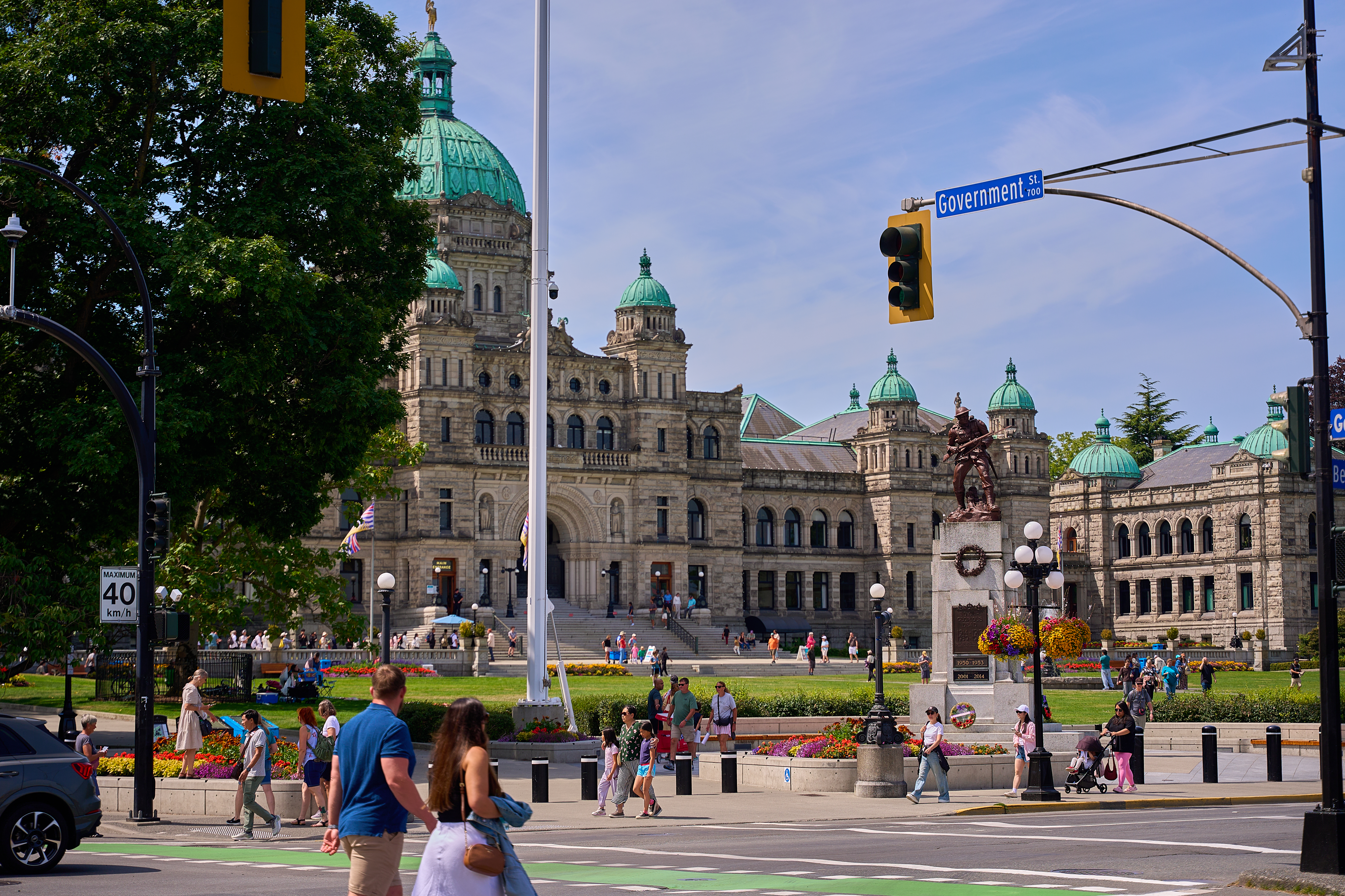 The British Columbia Parliament Buildings in Victoria